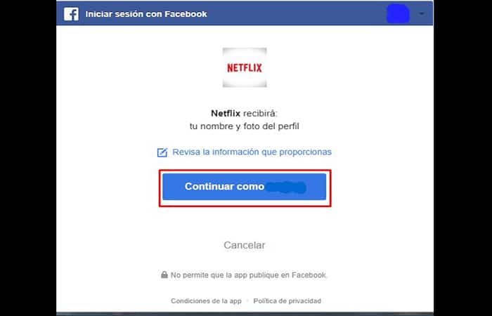 ¿Cómo iniciar sesión en mí cuenta de Netflix con Facebook?