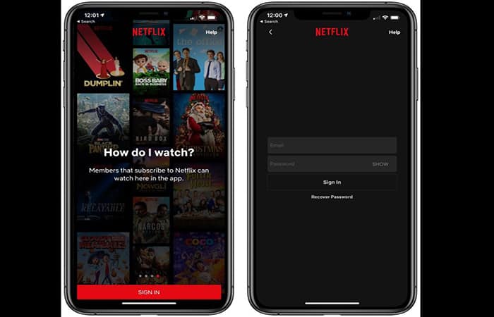 Cómo iniciar sesión en mí cuenta de Netflix desde iPhone