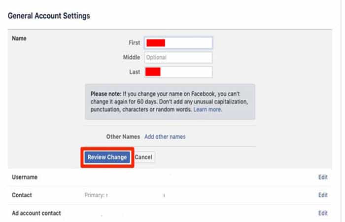 Facebook le dará la opción de revisar su cambio antes de aceptarlo