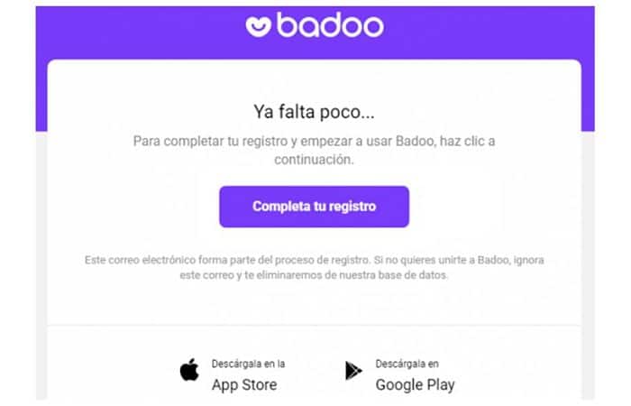 crear una cuenta en Badoo