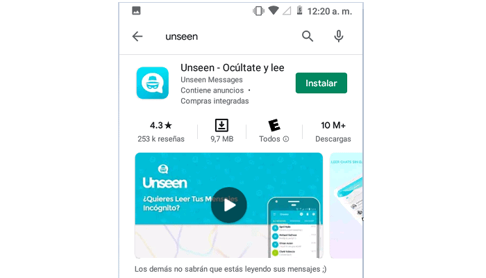 descargar la aplicación Unseen