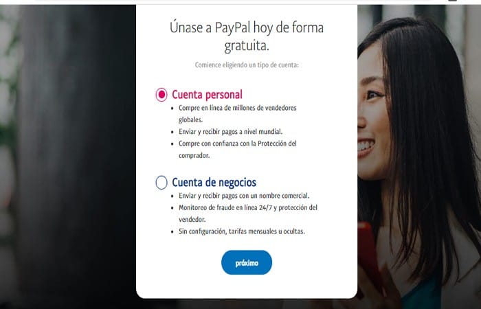 cómo iniciar una cuenta de Paypal