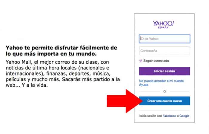 Cómo registrarte en Yahoo desde www.yahoomail.co.uk