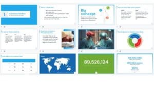 Plantilla de PowerPoint médica gratuita en color azul