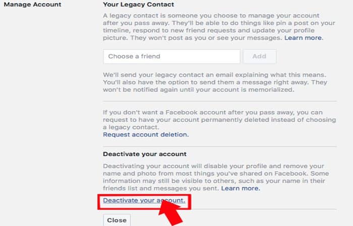 Cómo desactivar tu cuenta de Facebook