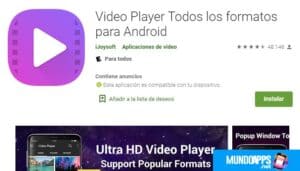 Video Player Todos los formatos para Android