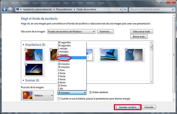 Cómo cambiar el fondo de pantalla en Windows 7