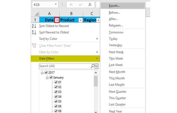 Cómo poner filtros en Excel 25