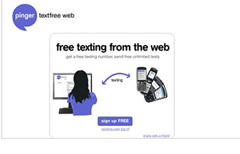 2. Pinger Textfree Web