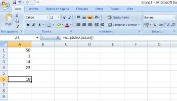 Cómo restar columnas en Excel