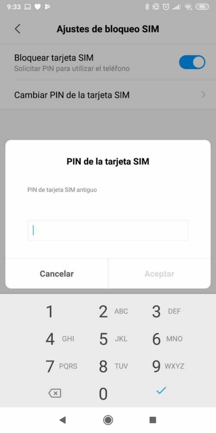 Cómo cambiar el PIN de la SIM en Xiaomi